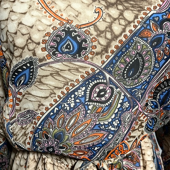 INA Fashion High Low Tie Waist Long Sleeve Dress NWT Small - Picture 2 of 11